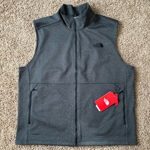 The North Face Ridgewall Soft Shell Vest Dark Grey Heather Sz: XL